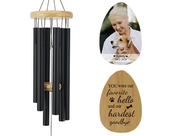Pawfect House Wind Chimes For Outside, Dog Memorial Gifts
