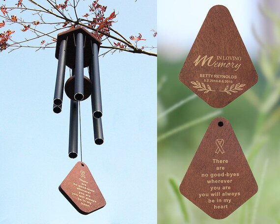 memorial wind chime gift for loss of a mother