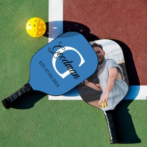 Custom Photo Pickleball Paddle: Personalized Family Established Racket Gift