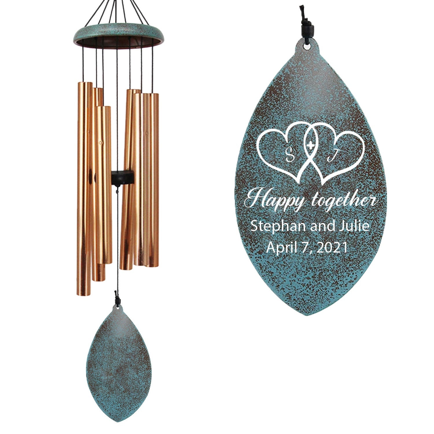 Personalized Wind Chime anniversary Wind Chime 25th /50th Etsy