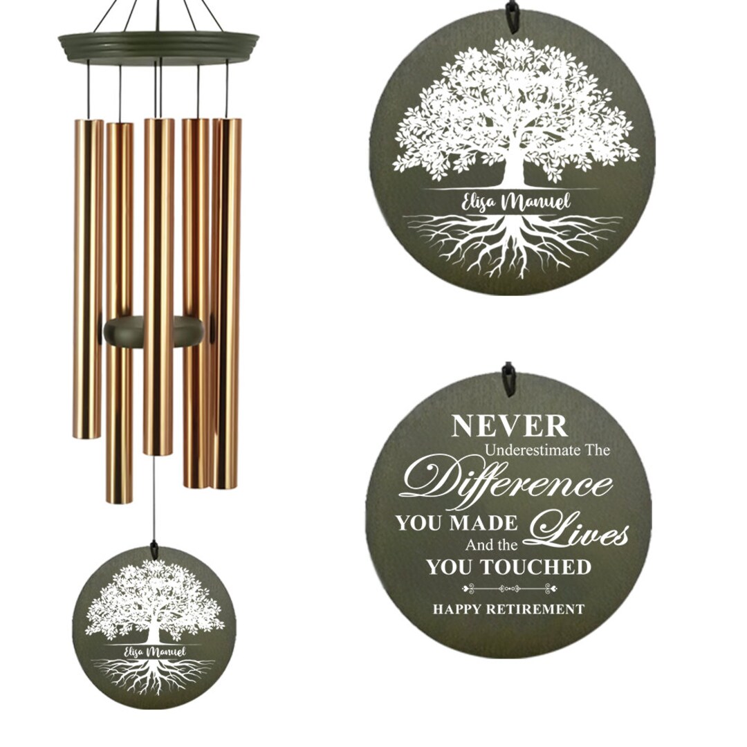 Custom Wind Chimes for Retiring Friends and Family Retirement Wind