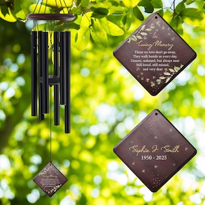 Astarin Memorial Wind Chimes Personalized Gift, Custom Grief Windchime, Funeral wind chimes Sympathy Remembrance Gifts For Loss mom/dad