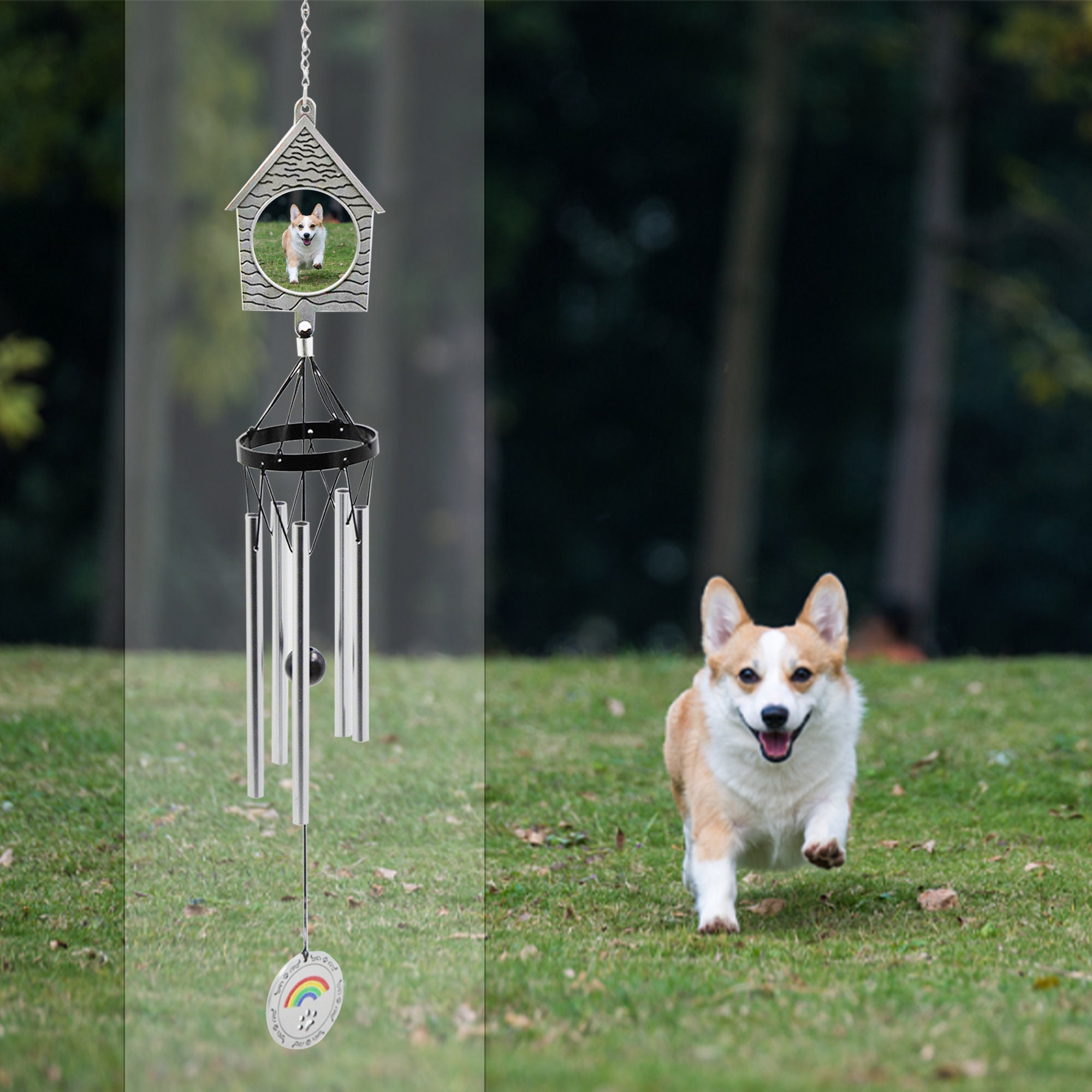 Pet Wind Chimes Personalized 25 Pet Wind Chime With Photo Etsy UK