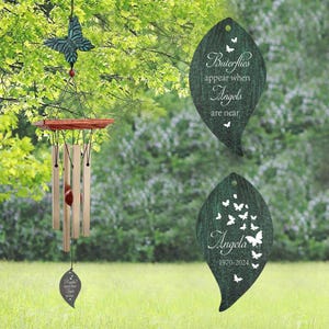 Butterfly  Memorial Wind Chimes Personalized, Sympathy gifts for Loss of a loved one,Memorial butterfly gift for Loss of mother
