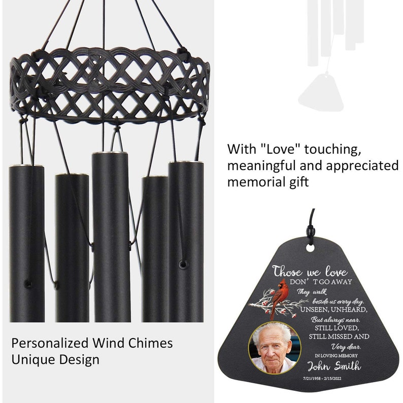 Personalized Memorial Wind Chimes for Loss of Loved Onecustom Etsy