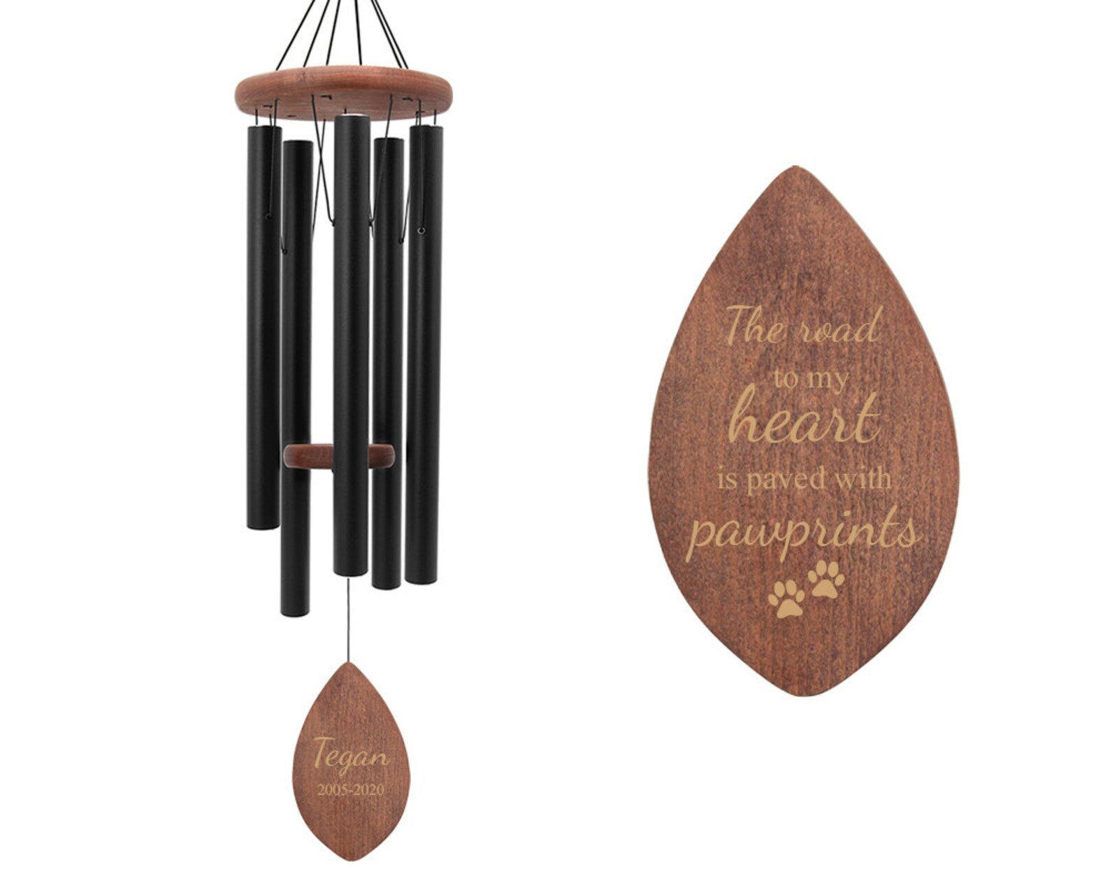 Loss of Pet Memorial Wind Chimes Personalized Pet Memorial Etsy