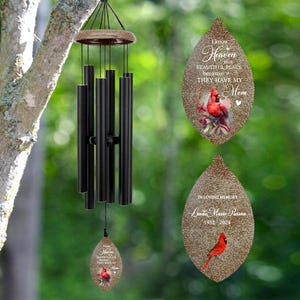 Campanas de viento conmemorativas personalizadas: regalo conmemorativo cardenal