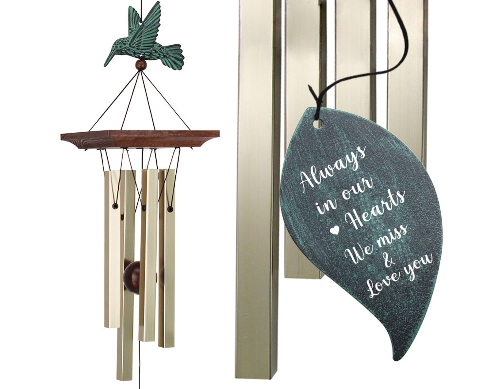 Hummingbird Memorial Wind Chimes Personalized Wind Chime Etsy