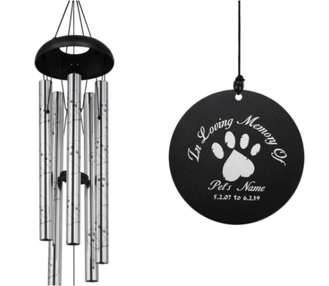 Personalized Pet Memorial Wind Chimes Custom Wind Chime for Etsy