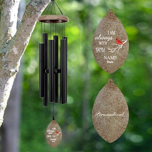 Campanas de viento conmemorativas personalizadas: regalo de condolencias para un cardenal
