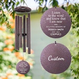 Personalized Memorial Wind Chime: 36-inch Bereavement Gift