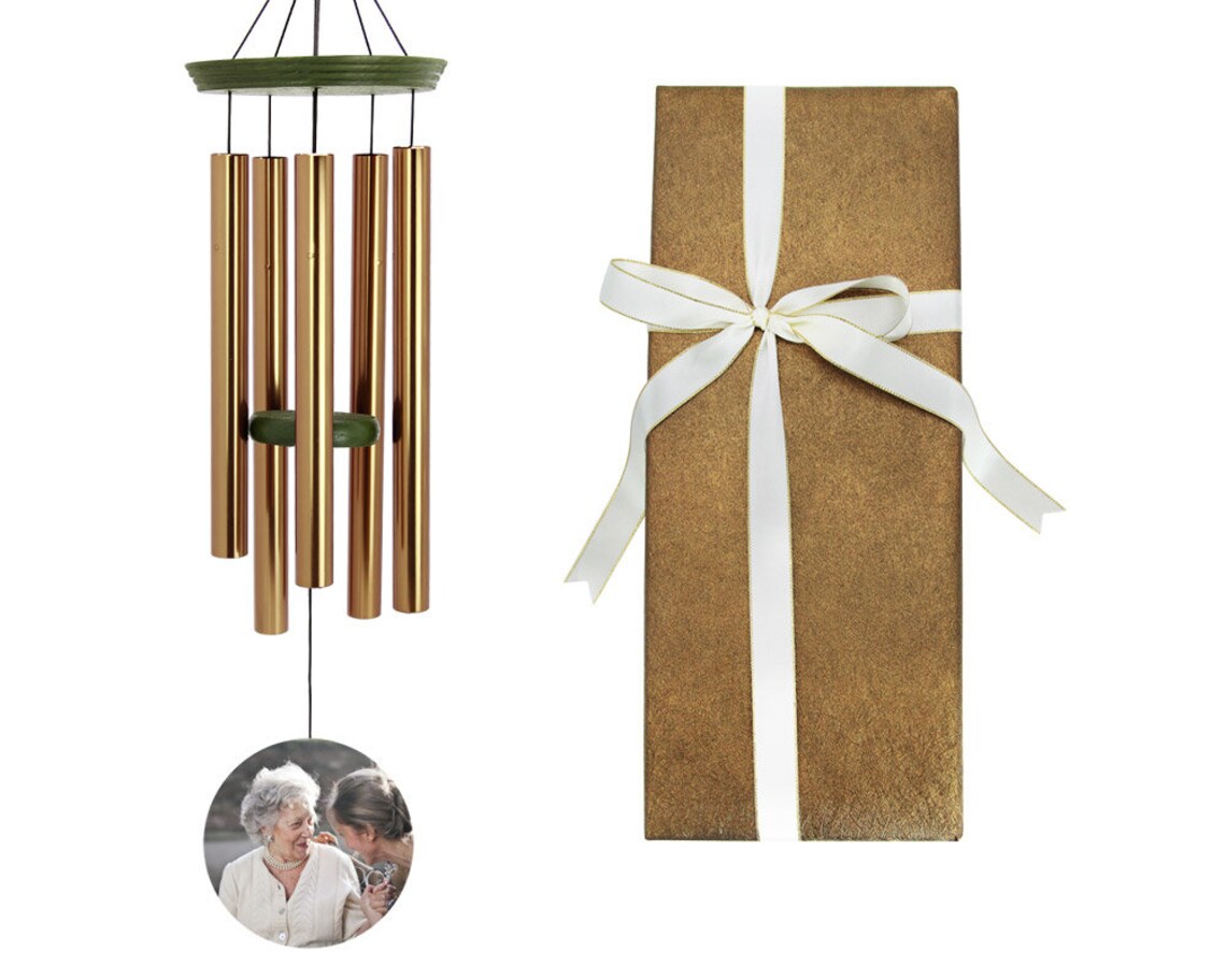 Personalized Memorial Wind chimes Engraved Tree of Life/Photo Etsy