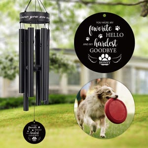 Personalized Pet Memorial Wind Chimes, sympathy wind chimes personalized, Pet Memorial Gift ,Pet Loss Gift,memorial windchimes