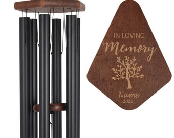 Personalized Memorial Wind Chimes for Loss Loved One,Customized Sympathy Wind Chimememorial windchimes,sympathy wind chimes personalized