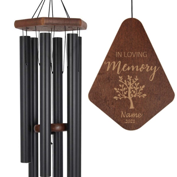 Personalized Memorial Wind Chimes for Loss Loved One,Customized Sympathy Wind Chimememorial windchimes,sympathy wind chimes personalized