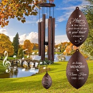 Personalized Memorial Wind Chimes: Sympathy Gift, In Loving Memory