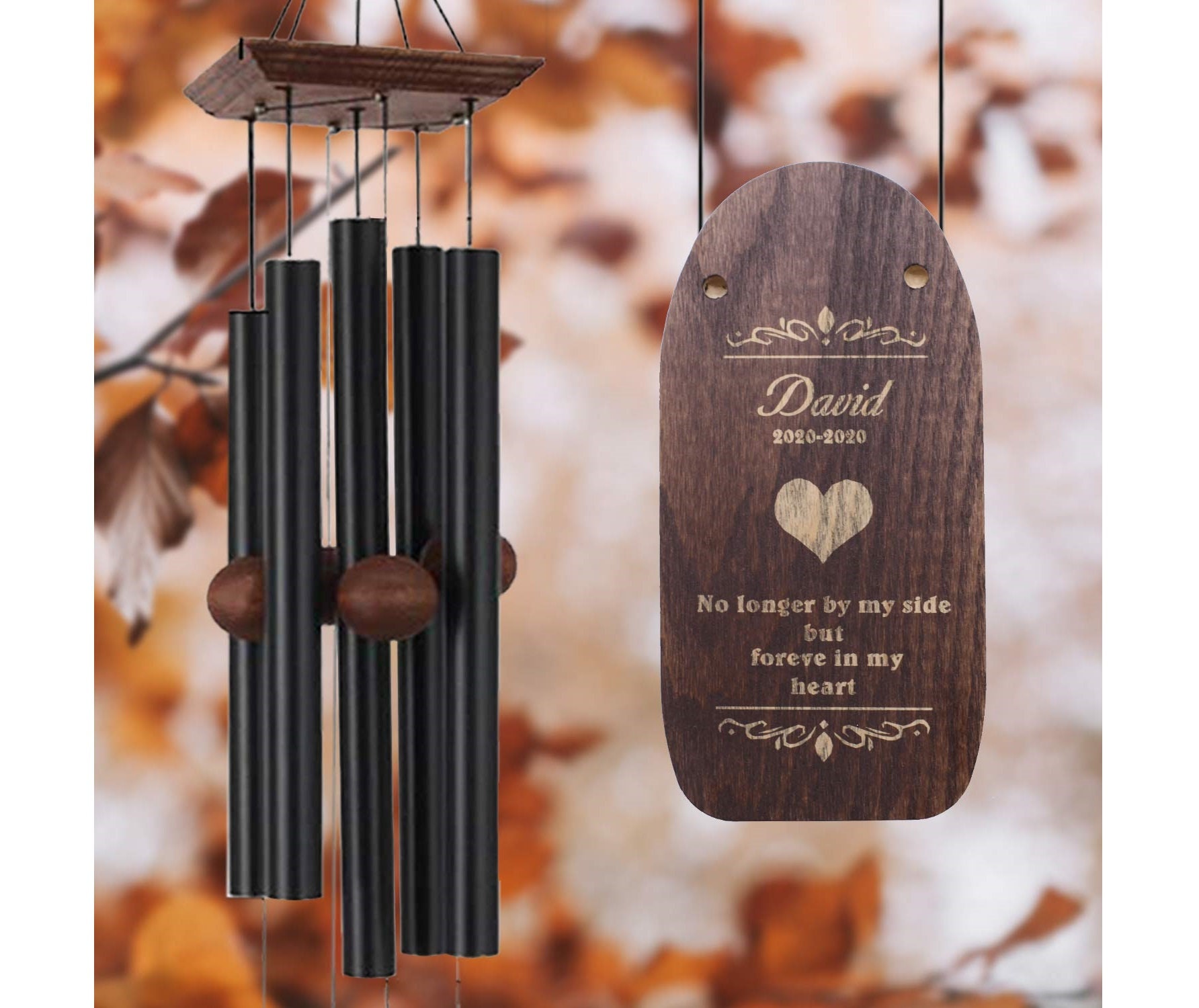Personalized Memorial Wind Chimes Outdoor Custom Wind Chime Etsy