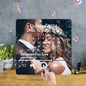 Music Fridge Magnet Gift Personalized, Custom Photo Magnet Music Box,Valentine&#39;s Day Gift, Anniversary Gift, Music Box Play Song Gift