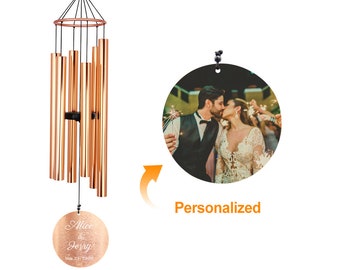 Personalized Anniversary Wind Chimes, Gift for wife,husband, Valentine's day gift, Housewarming gift for new couple, Wedding gifts