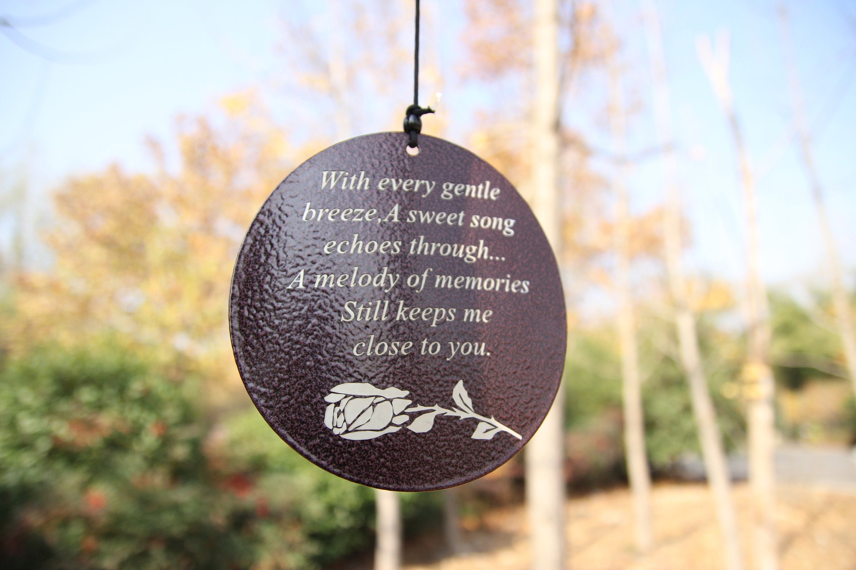 Memorial Wind Chimes Personalized36 inch Engraved Tribute Etsy.de