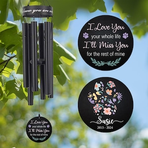 Pet Memorial Wind Chimes Personalized , Sympathy wind chimes personalized, Pet Memorial Windchimes ,Pet Loss Gift,Dog paws wind chimes