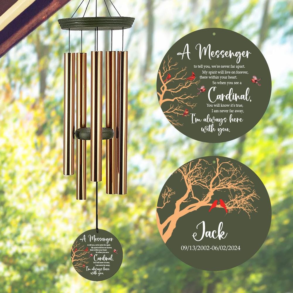 Cardinal Windspiel Aus Recyceltem Ahornholz – Wetterfeste Garten-Deko Aus Den USA