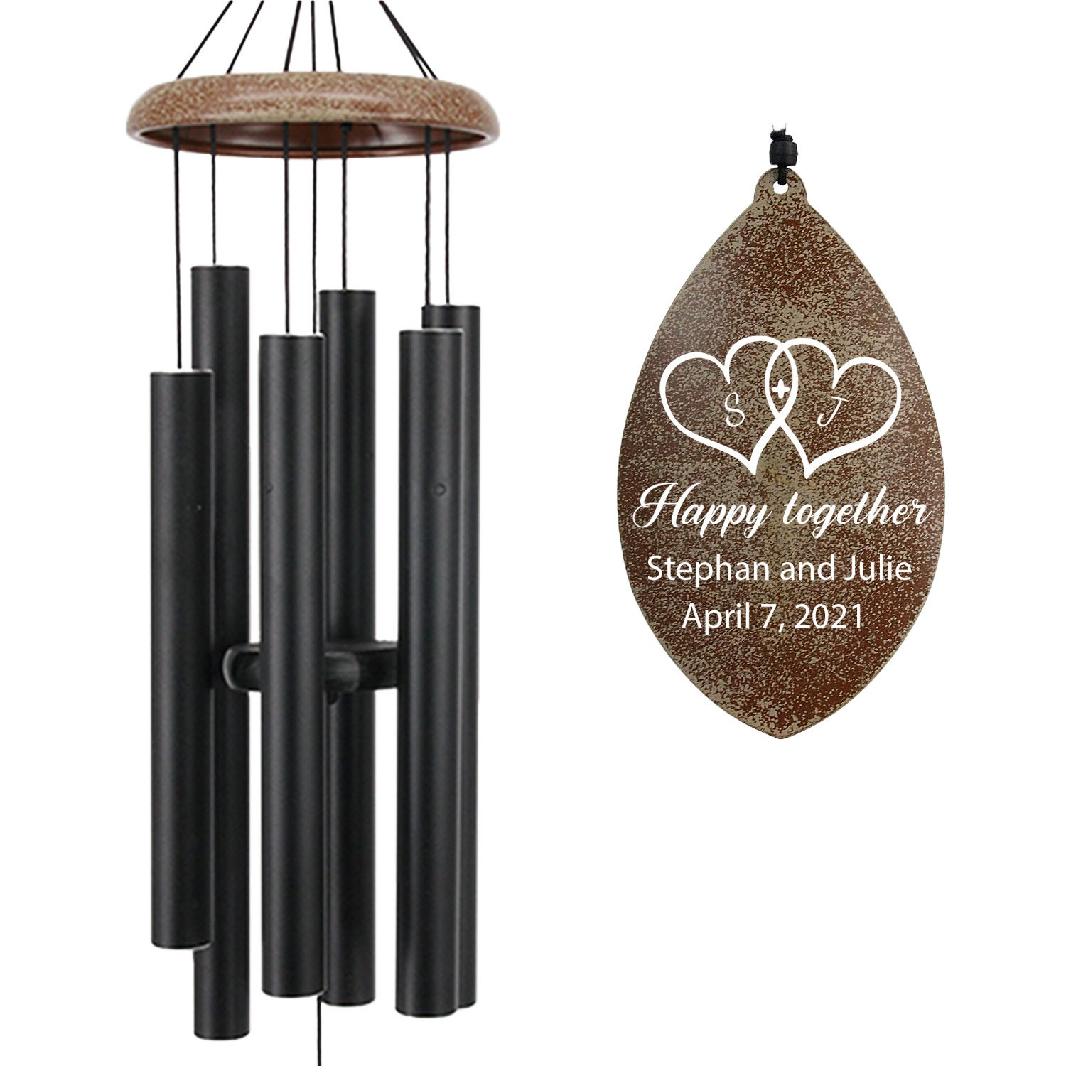 Personalized Wind Chime anniversary Wind Chime 25th /50th Etsy