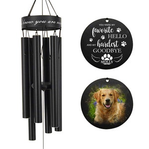 Personalized Pet Memorial Wind Chimes, sympathy wind chimes personalized, Pet Memorial Gift ,Pet Loss Gift,memorial windchimes