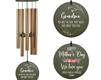 Mothers Day Wind Chime, Mother's Day,Mothers Day Gift, Personalized Mothers Day Gift, Mom Gift, Personalized Gifts For Mom, Nana, Grandma