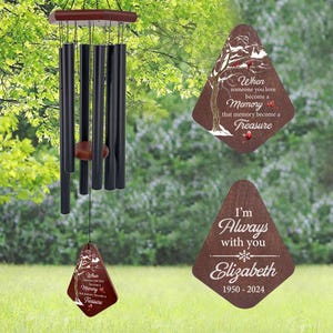 Personalized Memorial Cardinal Wind Chimes: Remembrance Gift