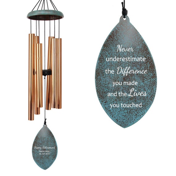 Personalized Retirement Wind Chimes wind Chime Etsy