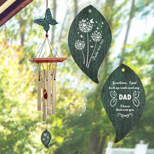 Butterfly  Memorial Wind Chimes,sympathy wind chimes personalized,Custom Gift After Loss Of Mom or Loved One,Sympathy memorial windchimes