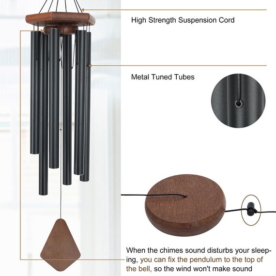 42" Memorial Wind Chime,Large Details about   Suntimber Mahogany Wind Chime with Big Deep Tone 