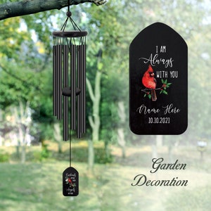 Campanas de viento personalizadas conmemorativas de cardenal: regalo de condolencia de 26&quot;