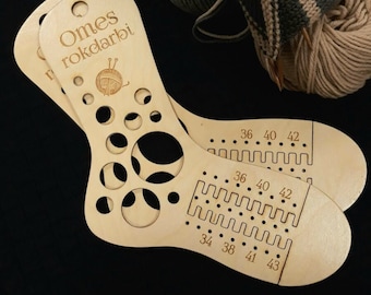 Adjustable Wooden Sock Blockers Set (2) – Sock Stretchers S/M/L, Knitting Tools, Personalized