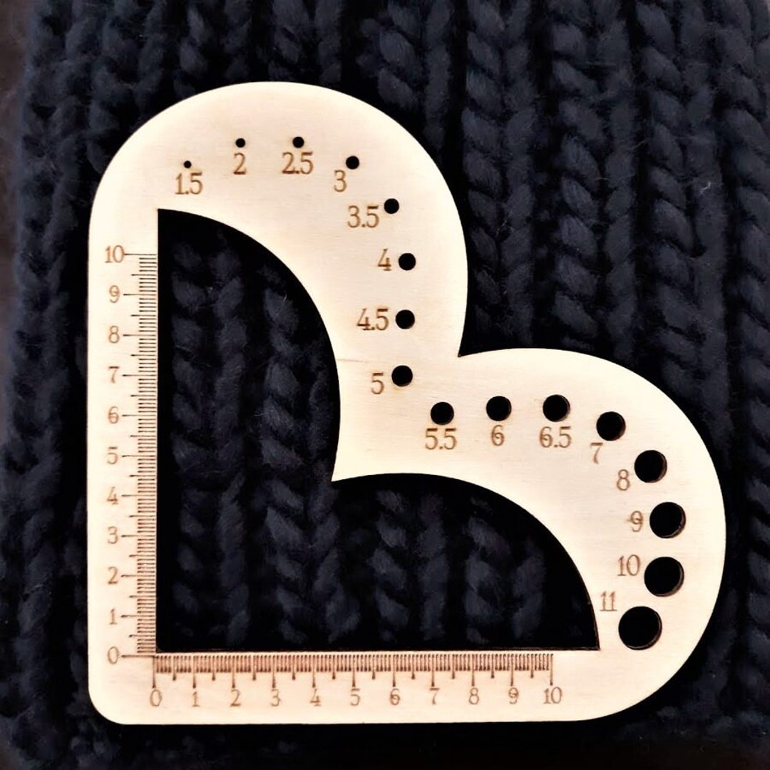 Knitting and Crochet Gauge Ruler - Measuring Frame - Needle Size Gauge ...