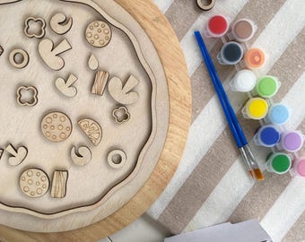 Pizza Party Wooden Paint Kit