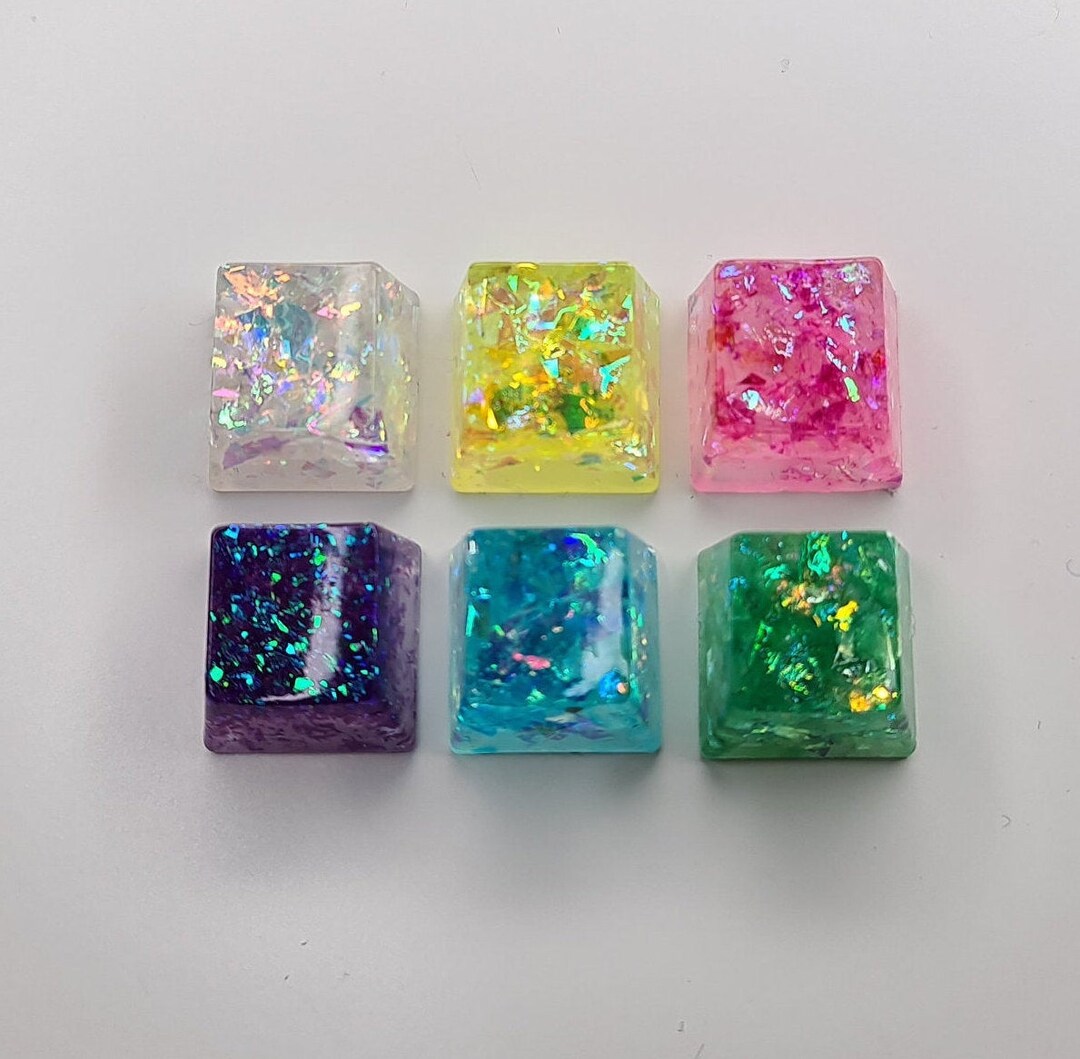 Glitter Keycap Resin Keycap Etsy