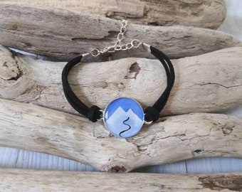 Mountain Bracelet -  Adjustable - Ski Tracks - Fresh Tracks