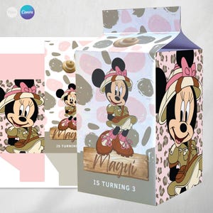 Milk box milkbox printable minnie safari tukit