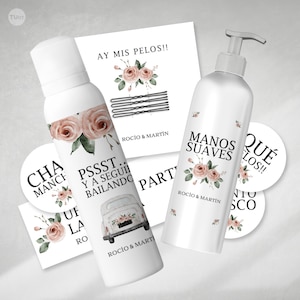 Kit imprimible baño sos auto boda wedding tukit