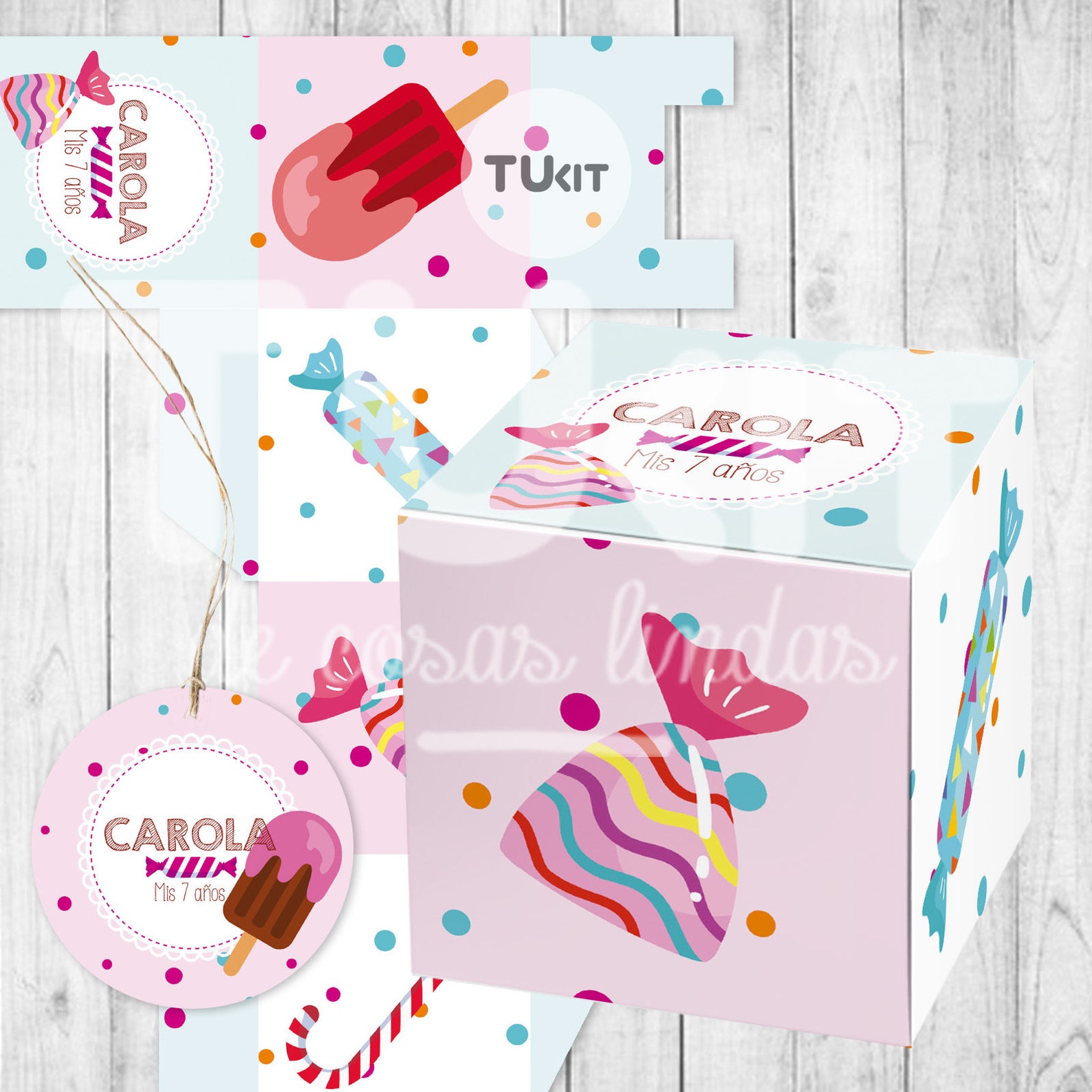 Kit Imprimible Golosinas Candies Dulces Helados Candy Bar Etsy