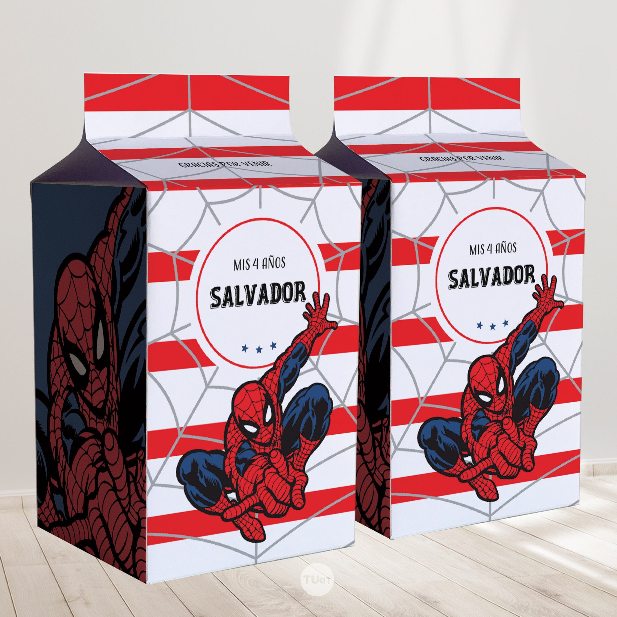 Milk Box Milkbox Printable Spiderman Spider Man Etsy
