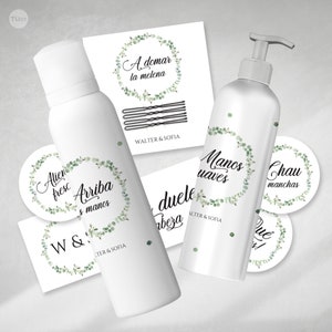 Kit imprimible baño sos hojitas de eucalipto tukit
