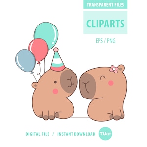 Capybara digital image, capybara decoration, capybara eps png, instant download
