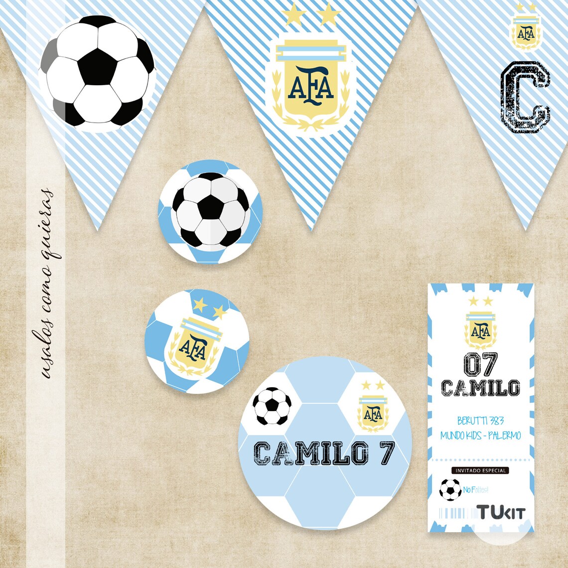 Kit imprimible futbol mundial argentina afa candy bar Etsy