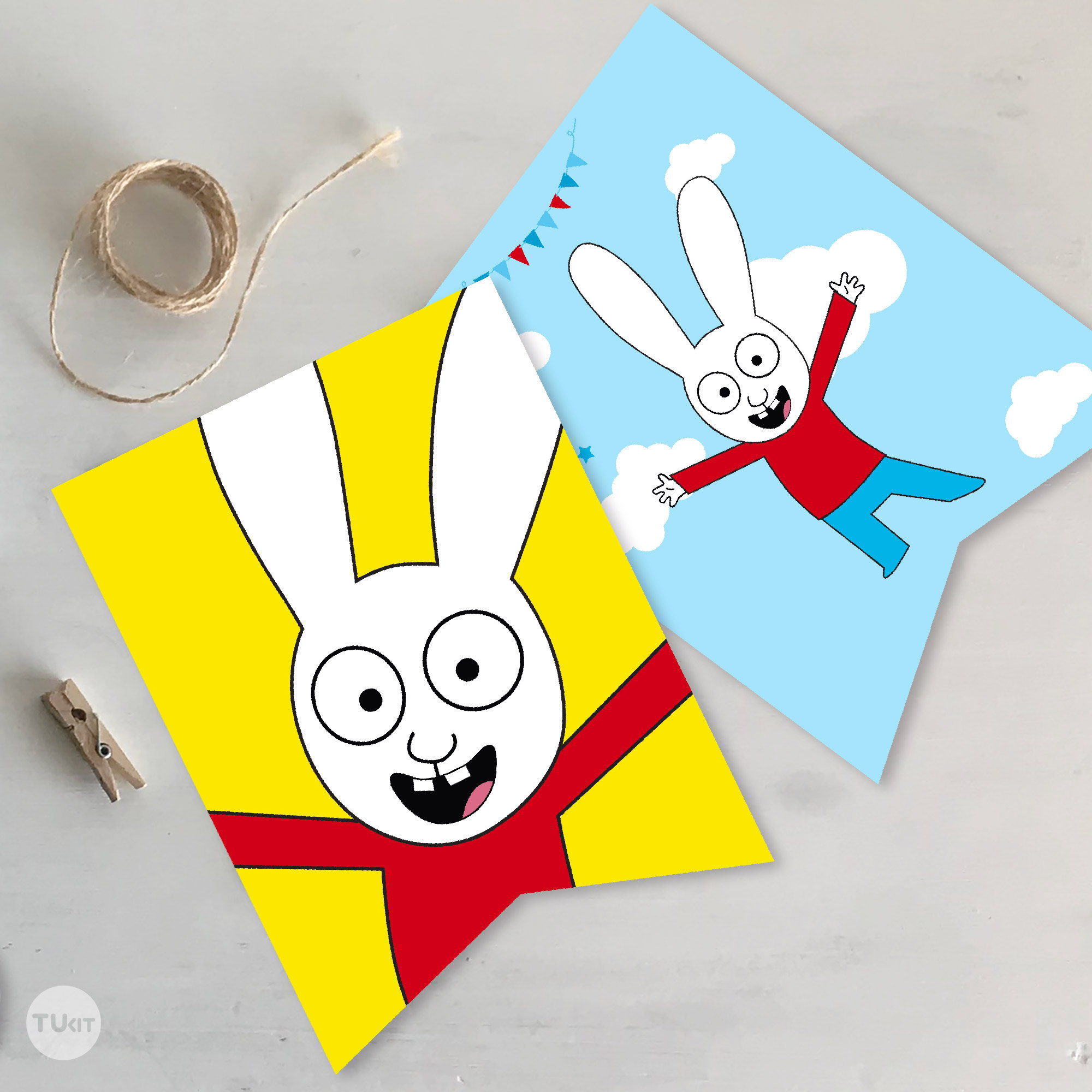 Banniere Imprimable Danniversaire De Pennant Simon Le Lapin Etsy Canada