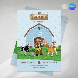 Bewerkbare uitnodiging, uitnodiging, canva-uitnodigingen, zenon boerderij, bewerkbare verjaardag, celeste zenon, tukit boerderij