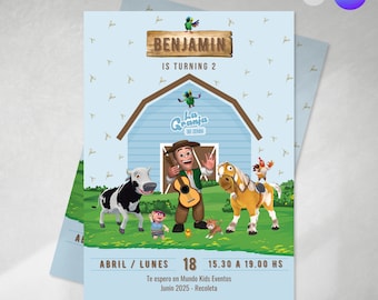 Editable invitation, invitation, canva invitations, zenon farm, editable birthday, celeste zenon, tukit farm