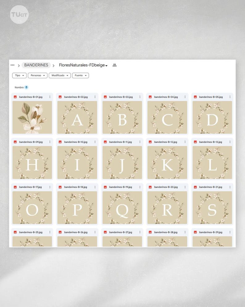 Natural Flower Banner Abc, Printable Flower Pennants, Watercolor Flower ...